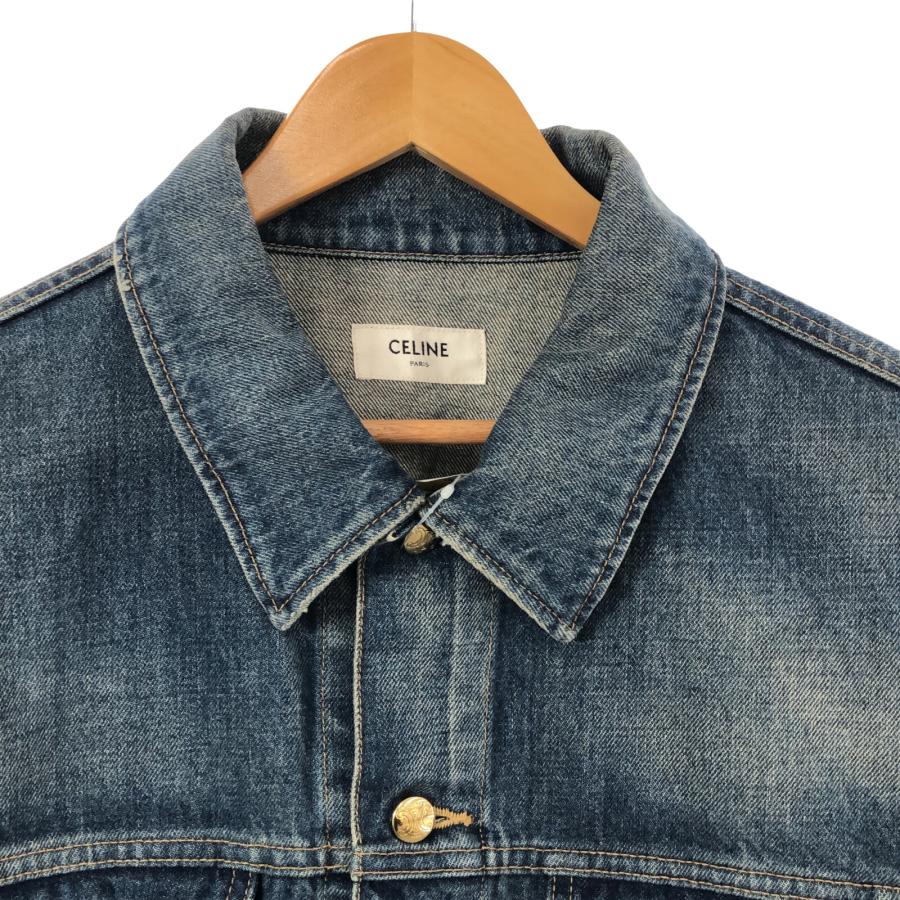 CELINE セリーヌ ボタン トラッカー デニム ジャケット ブランド CELINE セリーヌ ボタン トラッカー デニム ジャケット ブランド