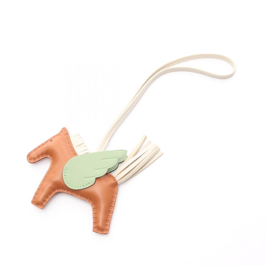 エルメス HERMES ロデオペガサスPM チャーム アクセサリー レザー ヴォースイフト / アニョーミロ ヴォースイフト レディース アイボリー系 / ブラウン系 / ネイビー系 【中古】 HERMES（エルメス） ロデオペガサスPM ブランドオフ レザー チャーム