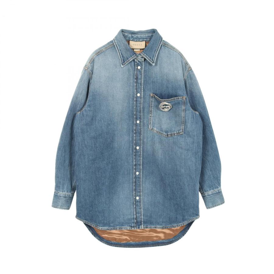 GUCCI グッチ デニムジャケット WASHED ORGANIC DENIM SHIRT GUCCI（グッチ） WASHED ORGANIC DENIM SHIRT ブランドオフ その他