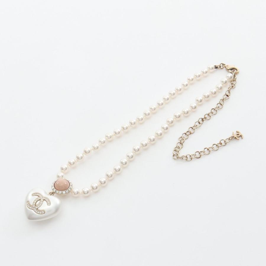 美品　CHANEL シャネル　ハート　ネックレス　ゴールド　パール　ココマーク CHANEL（シャネル） ココマーク ハート ブランドオフ CHANEL GP