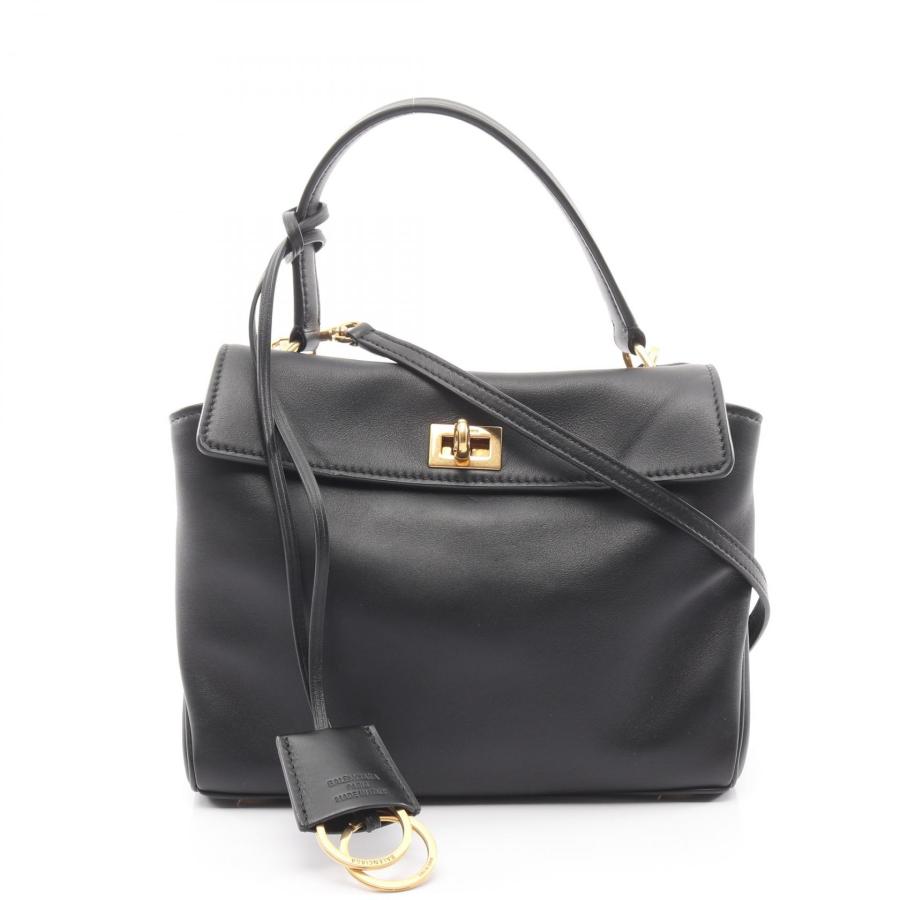 BALENCIAGA（バレンシアガ） ロデオ ブランドオフ レザー ハンドバッグ 