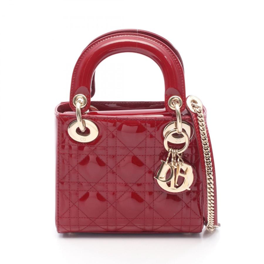 ディオール レディディオール ミニ ブランドオフ Dior パテントレザー