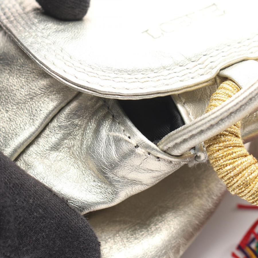 LOEWE（ロエベ） フリンジ ブランドオフ レザー ショルダーバッグ 