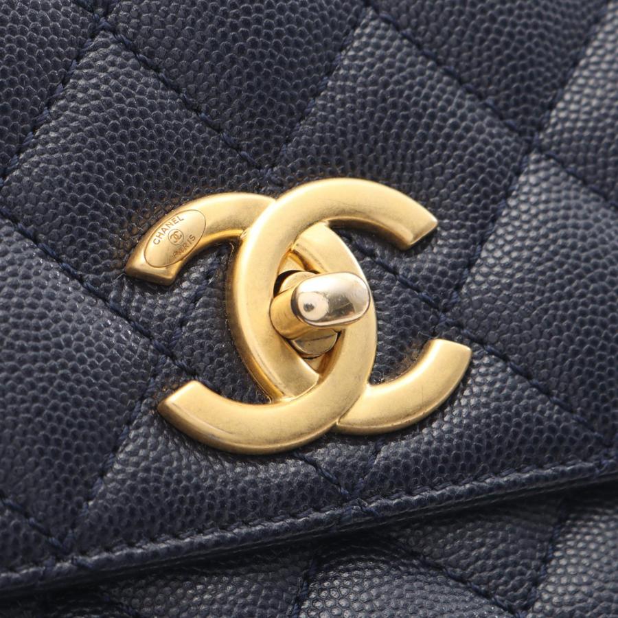 ３１日まで限定価格CHANEL チェーン フラップバッグキャビアスキン 2way CHANEL（シャネル） ココハンドル29 トップハンドル フラップ バッグ