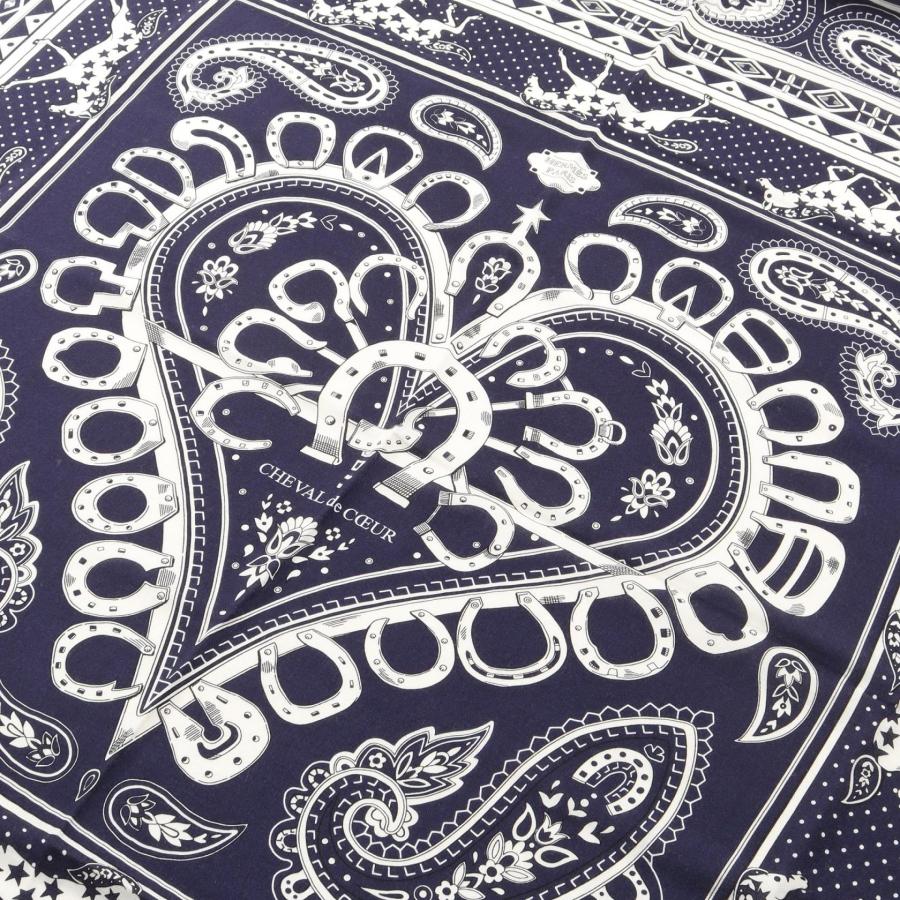 HERMES（エルメス） カレジェアン カレ140 Cheval de Coeur Bandana