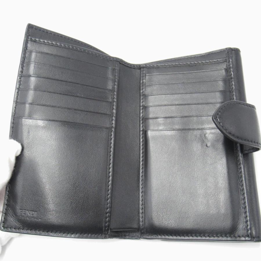 FENDI フェンディ バイザウェイ 二つ折り財布 ブラック系 ブラック  