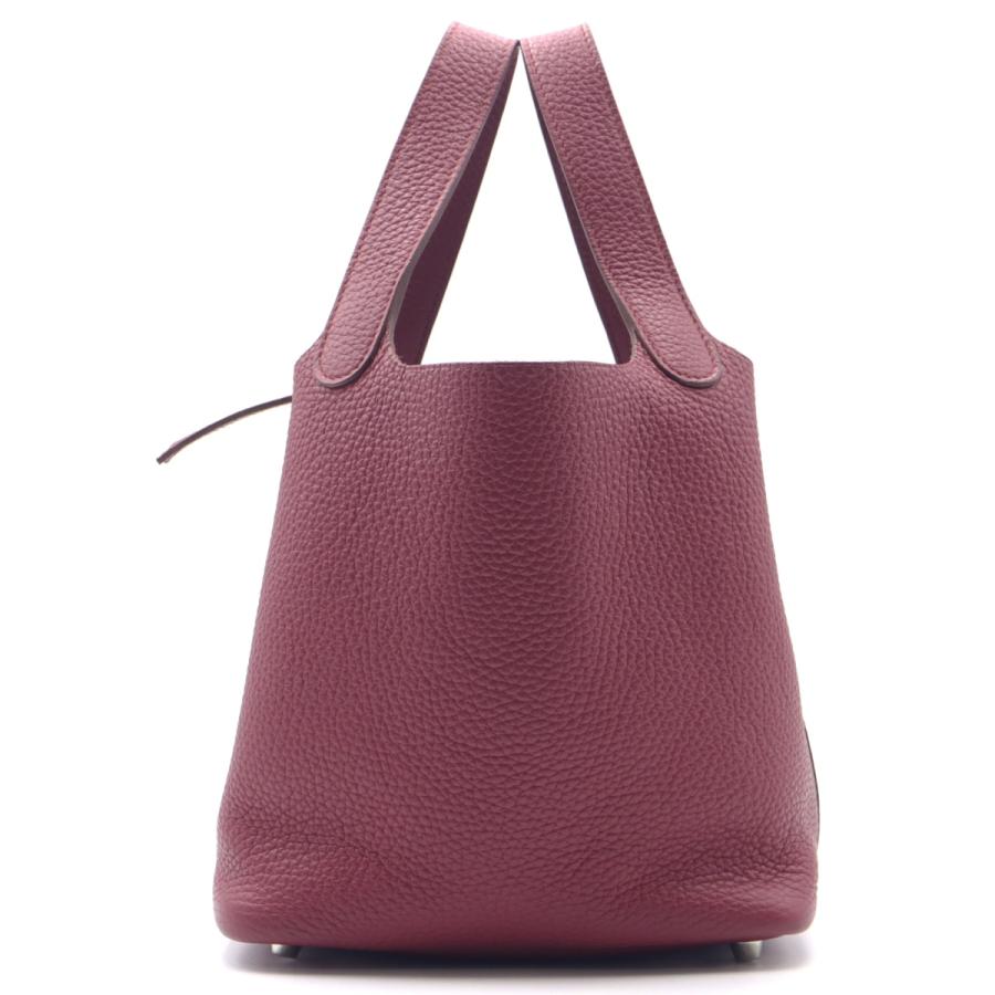 HERMES エルメス ピコタンロックPM ルビー レッド系 シルバー金具  