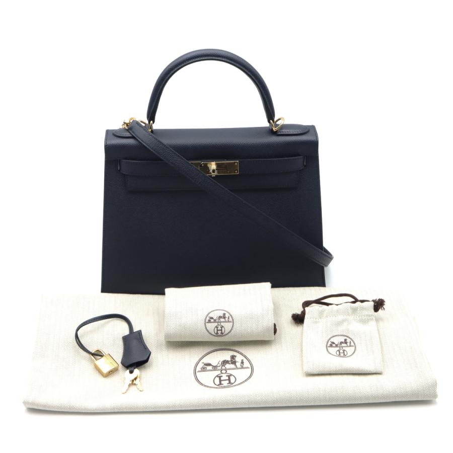 HERMES エルメス ケリー28 ブルーインディゴ ネイビー系 HERMES エルメス ケリー28 ブルーインディゴ ネイビー系