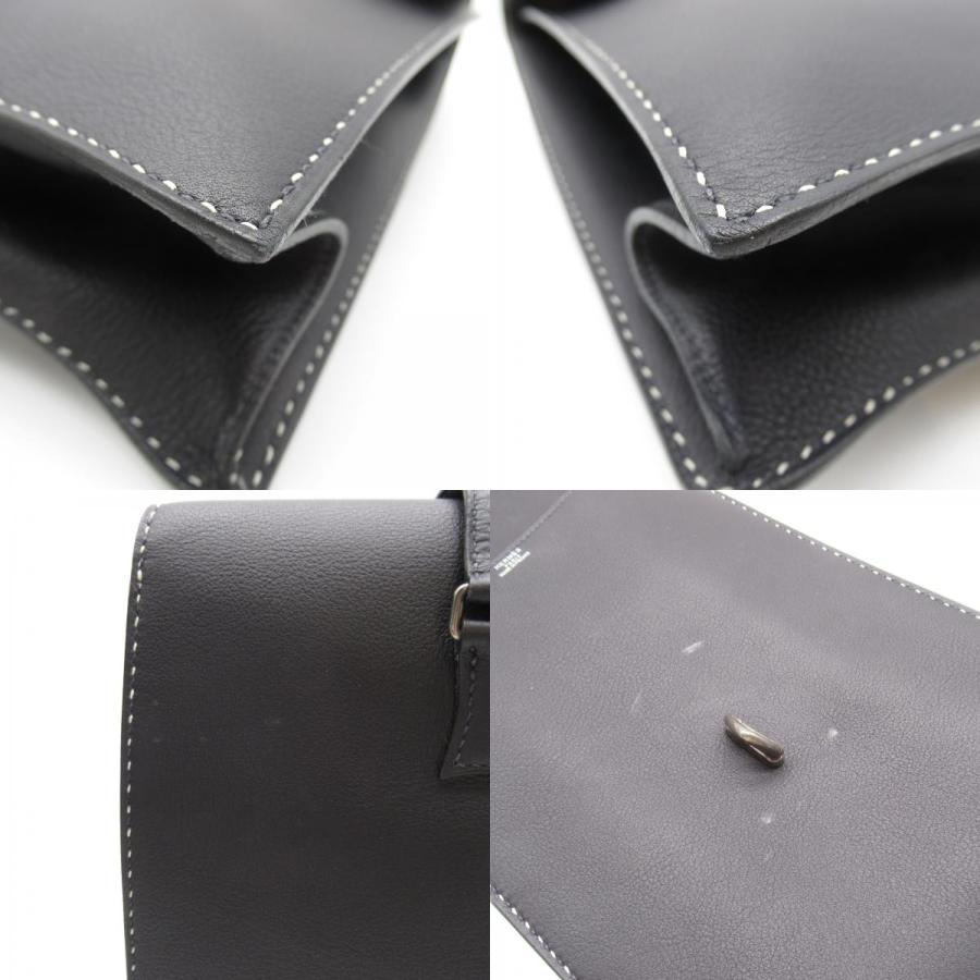 HERMES エルメス ショルダーバッグ トゥアレグ ネイビー系 レザー 中古  