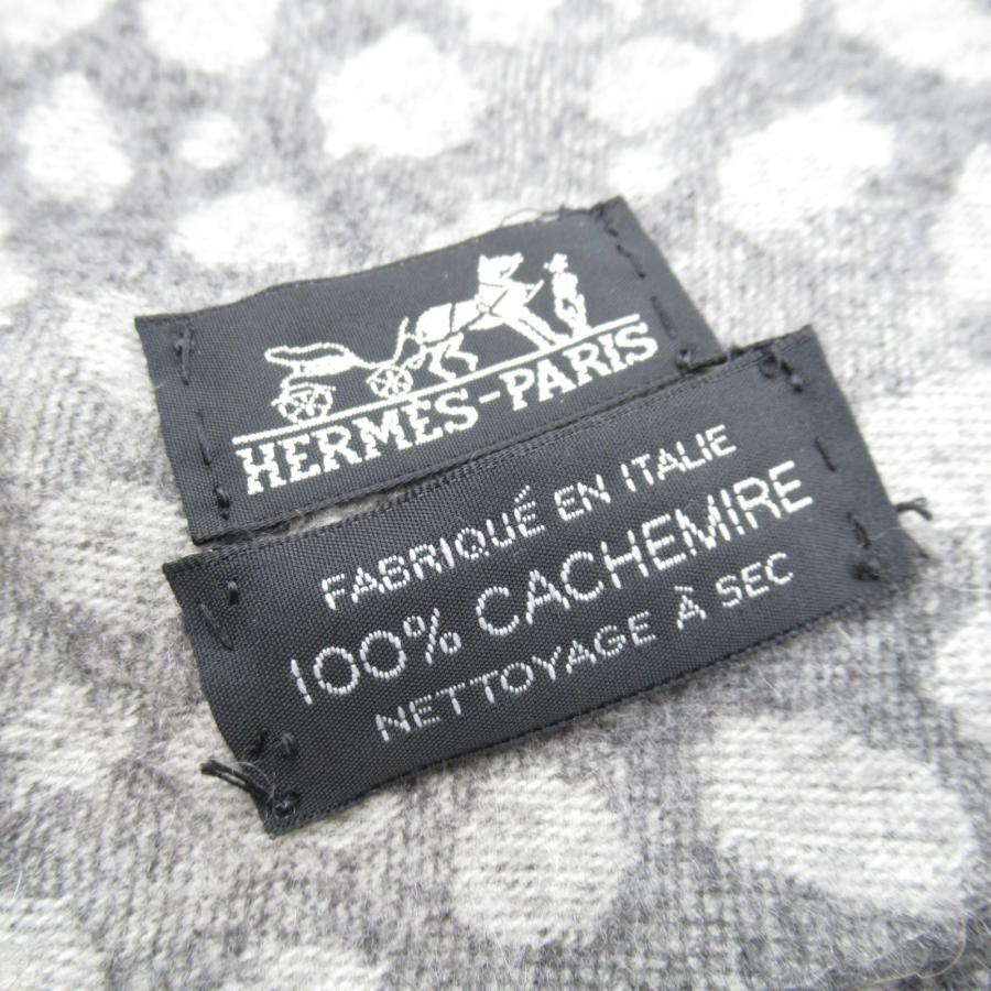 HERMES エルメス ストール 大判カシミアストール グレー系 HERMES エルメス ストール 大判カシミアストール グレー系