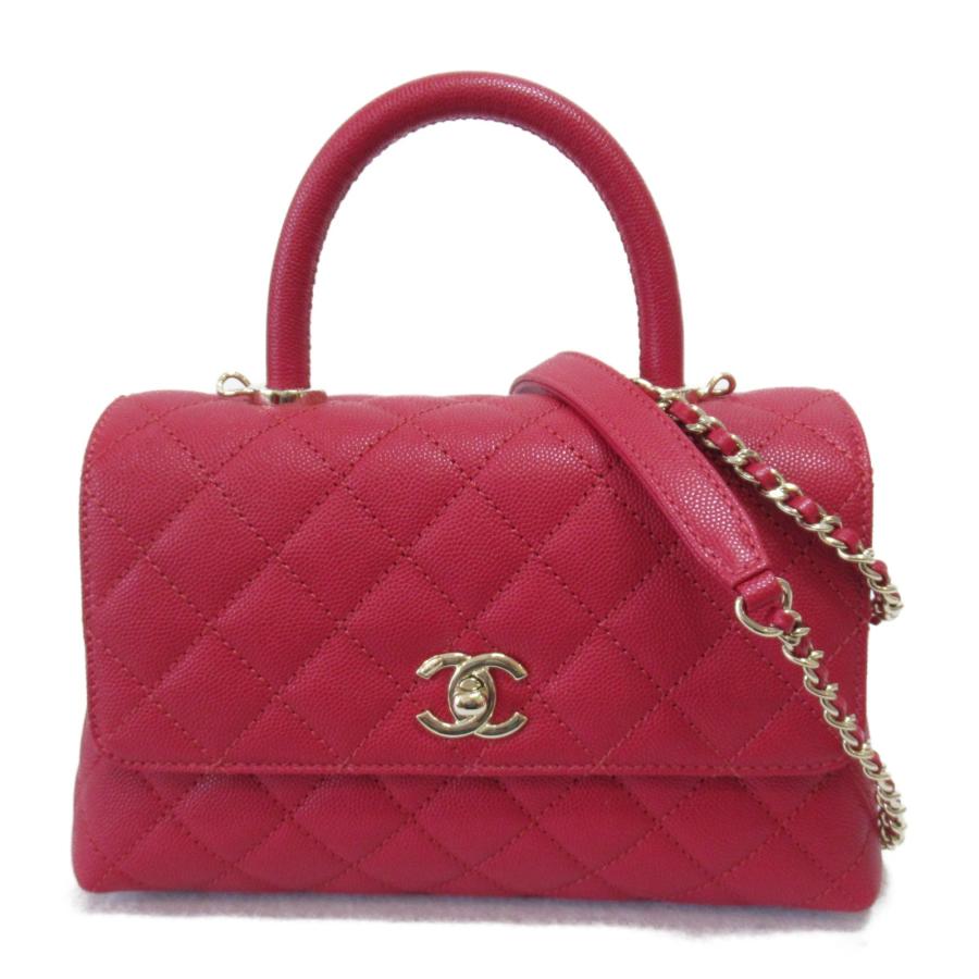 CHANEL シャネル 2wayショルダーバッグ ココハンドルXS レッド系 CHANEL シャネル 2wayショルダーバッグ ココハンドルXS レッド系
