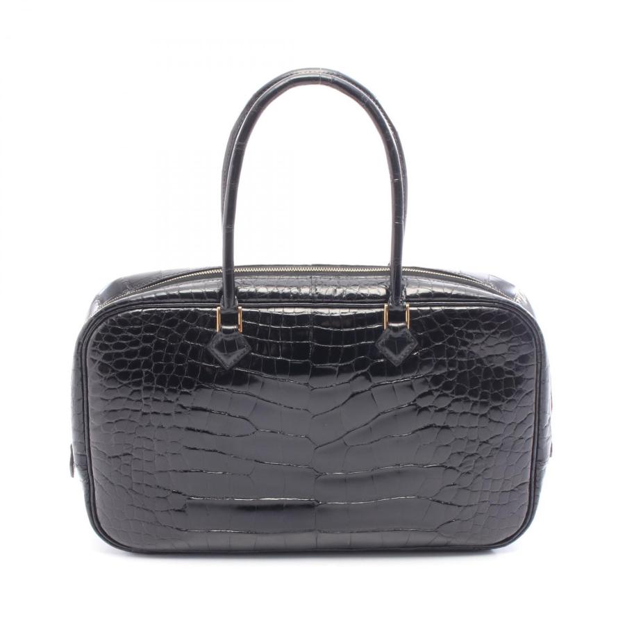 エルメス HERMES プリュムエラン28 ハンドバッグ バッグ アリゲーターリセ レディース ブラック系 【中古】 HERMES（エルメス） プリュムエラン28 ブランドオフ その他