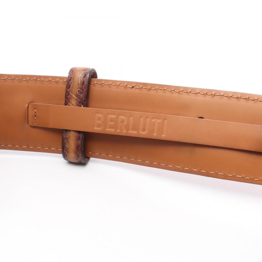 ベルルッティ　Berluti レザー ベルト　カリグラフィ ベルルッティ カリグラフィ シルバー金具 ブランドオフ Berluti レザー