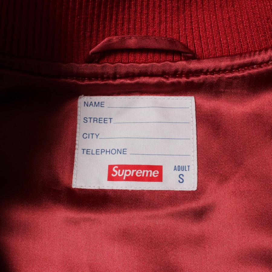 Supreme（シュプリーム） PAINTED WORM LEATHER VARSITY JACKET