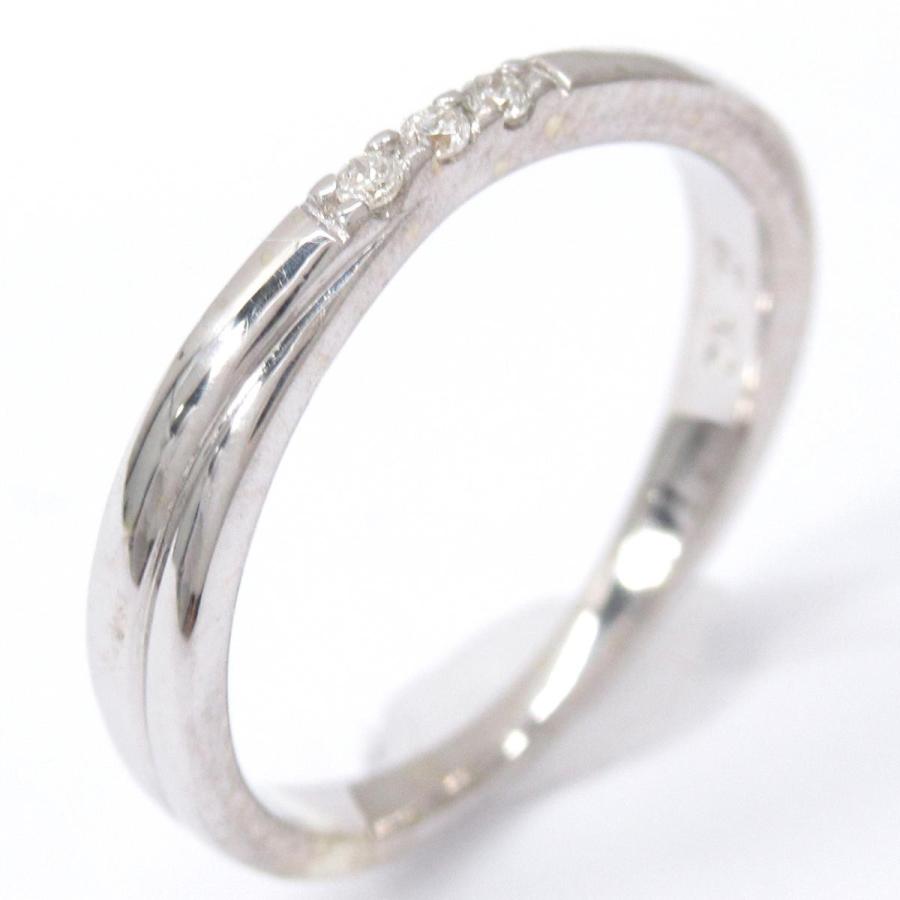 ヨンドシー ダイヤモンド リング 指輪 シルバー K10WG(420)ホワイトゴールドxダイヤモンド ランクA 9号
