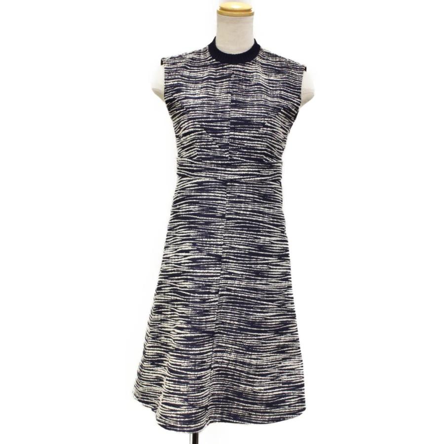 素敵でユニークな ホワイト X ネイビー ワンピース ノースリーブ ルイヴィトン Vuitton ルイヴィトン Louis コットン67 ランクb レーヨン10 ポリエステル23 Tシャツ カットソー