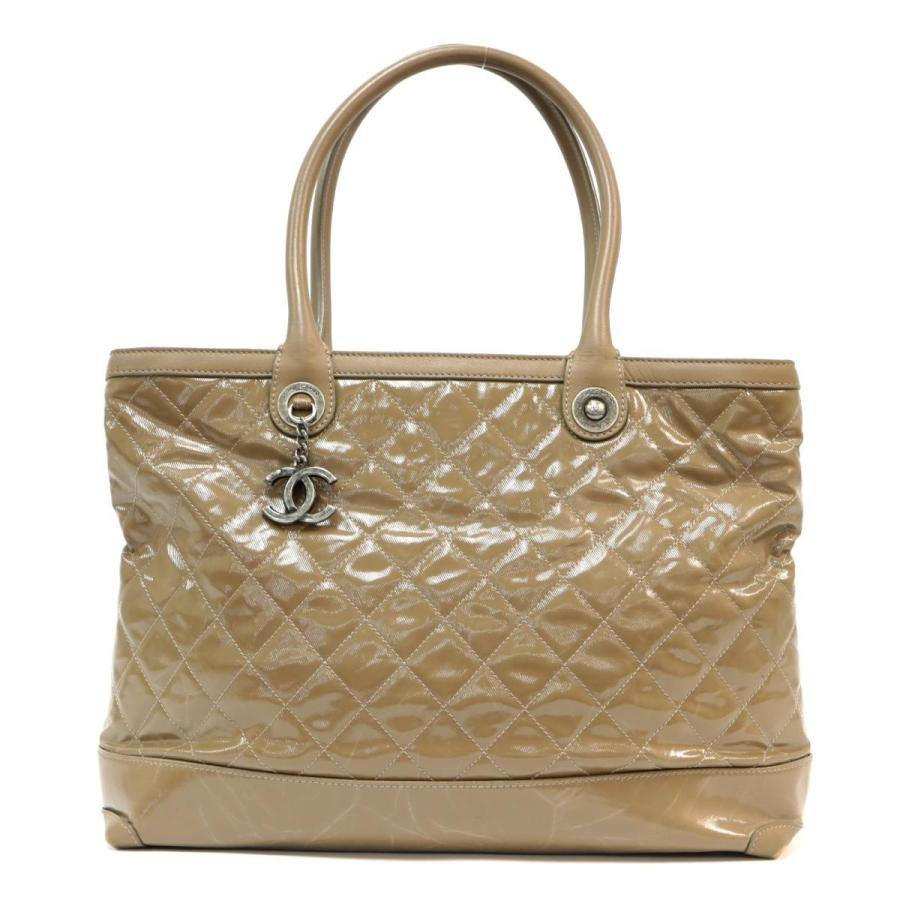 シャネル トートバッグ ブラウン系 ブラウン PVCコーティング  