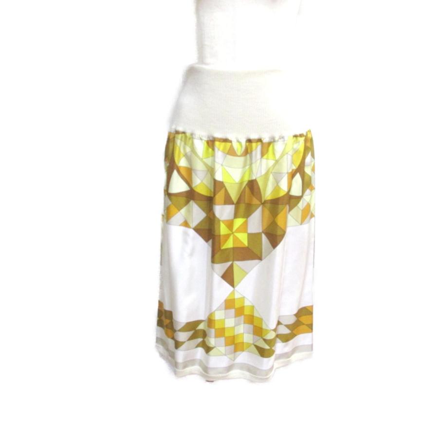 HERMES エルメス スカート ホワイト系 シルク 中古 : 2107600828480  