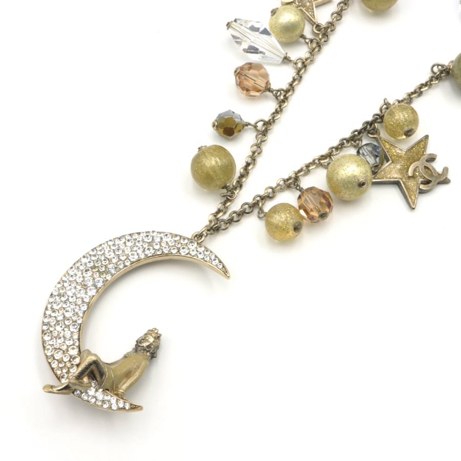 CHANEL シャネル ネックレス 月＆ココドール ネックレス ゴールド系 GP 