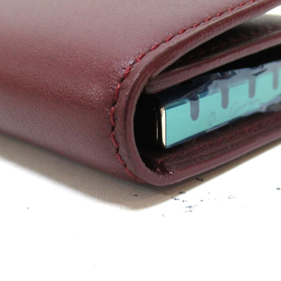 CARTIER カルティエ キーケース 4連キーケース ボルドー系 レザー 中古