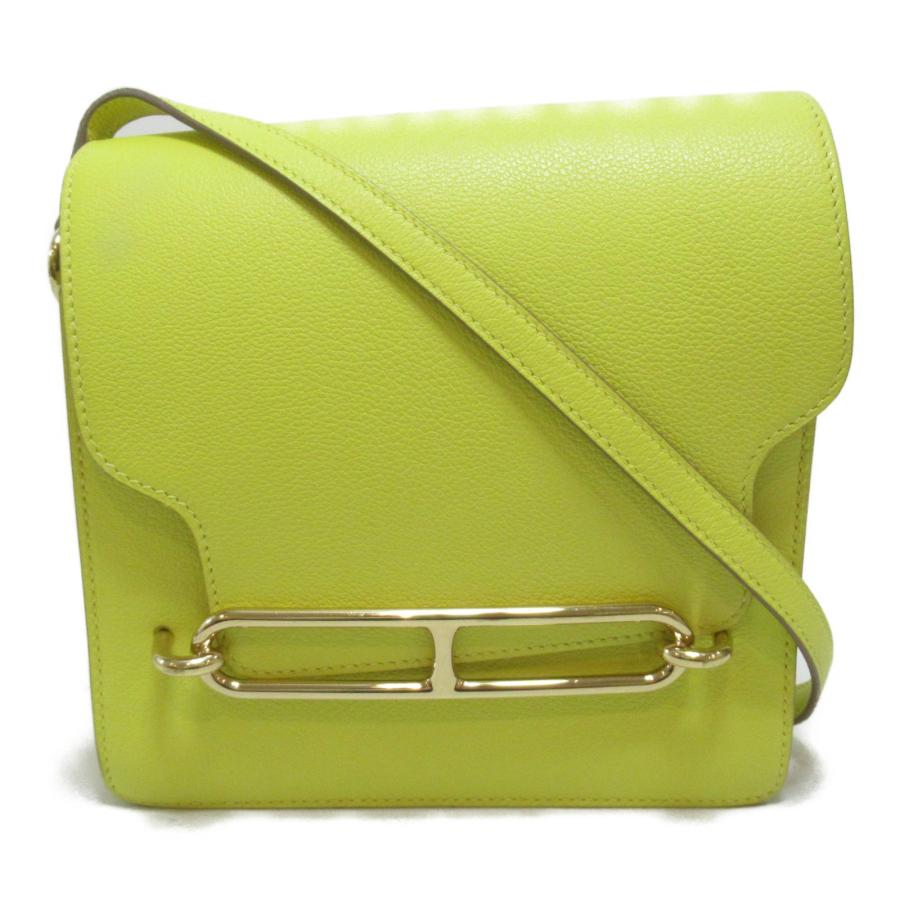 HERMES エルメス ショルダーバッグ サックロウリス イエロー系 レザー 