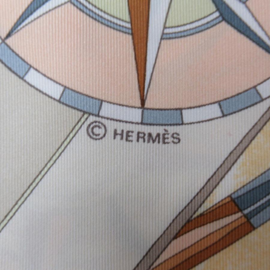 HERMES エルメス スカーフ カレ90 ブラウン系 シルク 中古 HERMES エルメス スカーフ カレ90 ブラウン系 シルク 中古