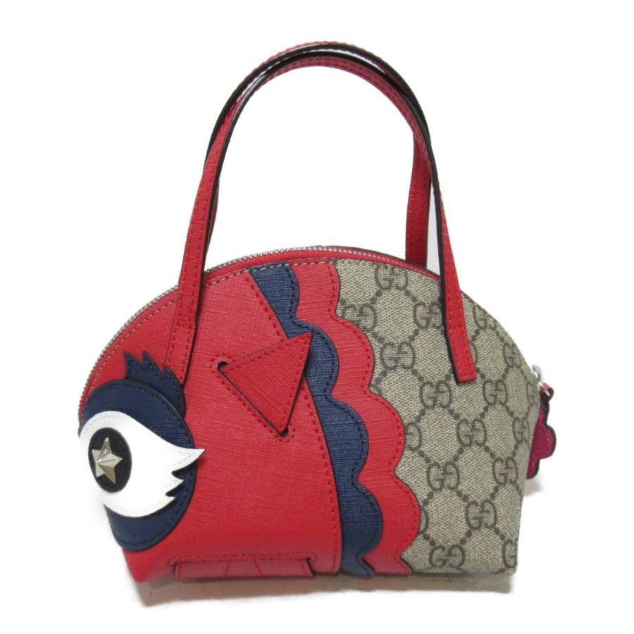 GUCCI グッチ ハンドバッグ ミニフクロウ レッド系 PVC GUCCI グッチ ハンドバッグ ミニフクロウ レッド系 PVC