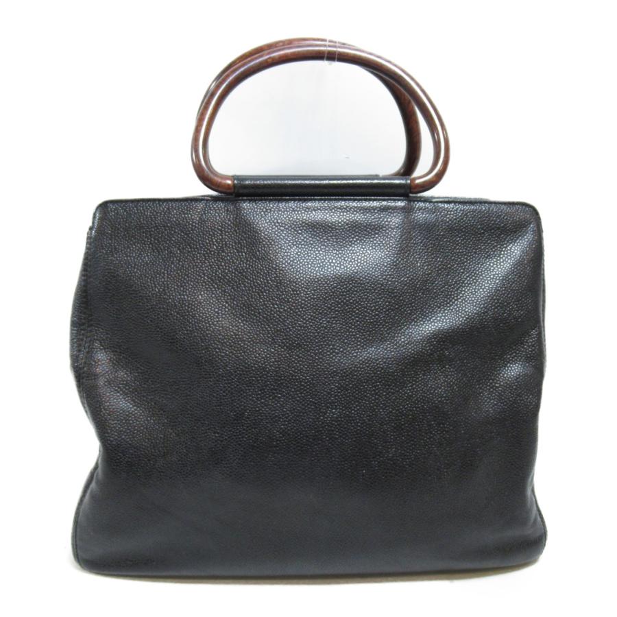 CHANEL シャネル ハンドバッグ ウッドハンドルバッグ ブラック系 CHANEL シャネル ハンドバッグ ウッドハンドルバッグ ブラック系