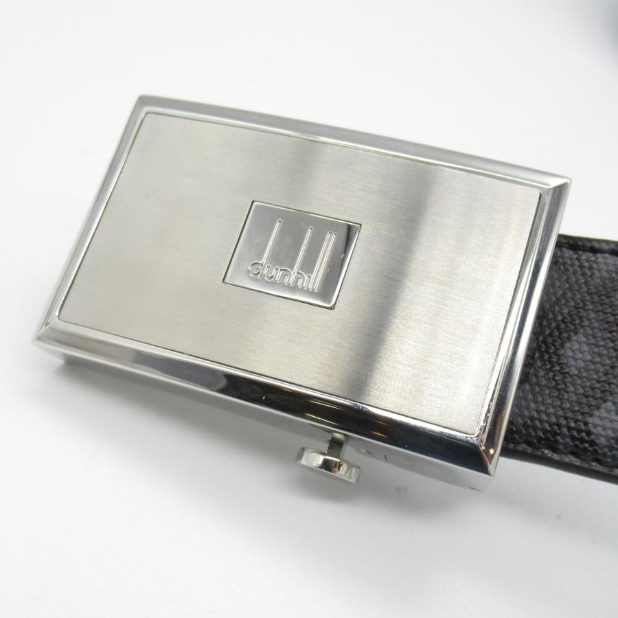 dunhill Dunhill ダンヒル ベルト ブラック系 レザー 中古 dunhill Dunhill ダンヒル ベルト ブラック系 レザー 中古