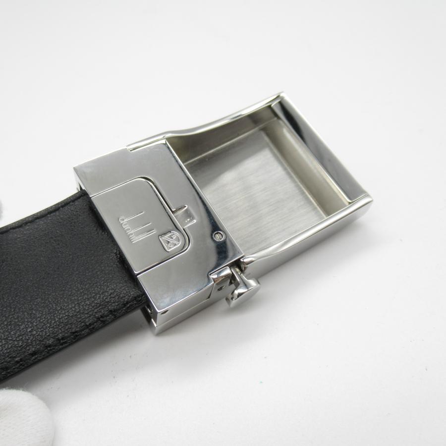 dunhill Dunhill ダンヒル ベルト ブラック系 レザー 中古 dunhill Dunhill ダンヒル ベルト ブラック系 レザー 中古