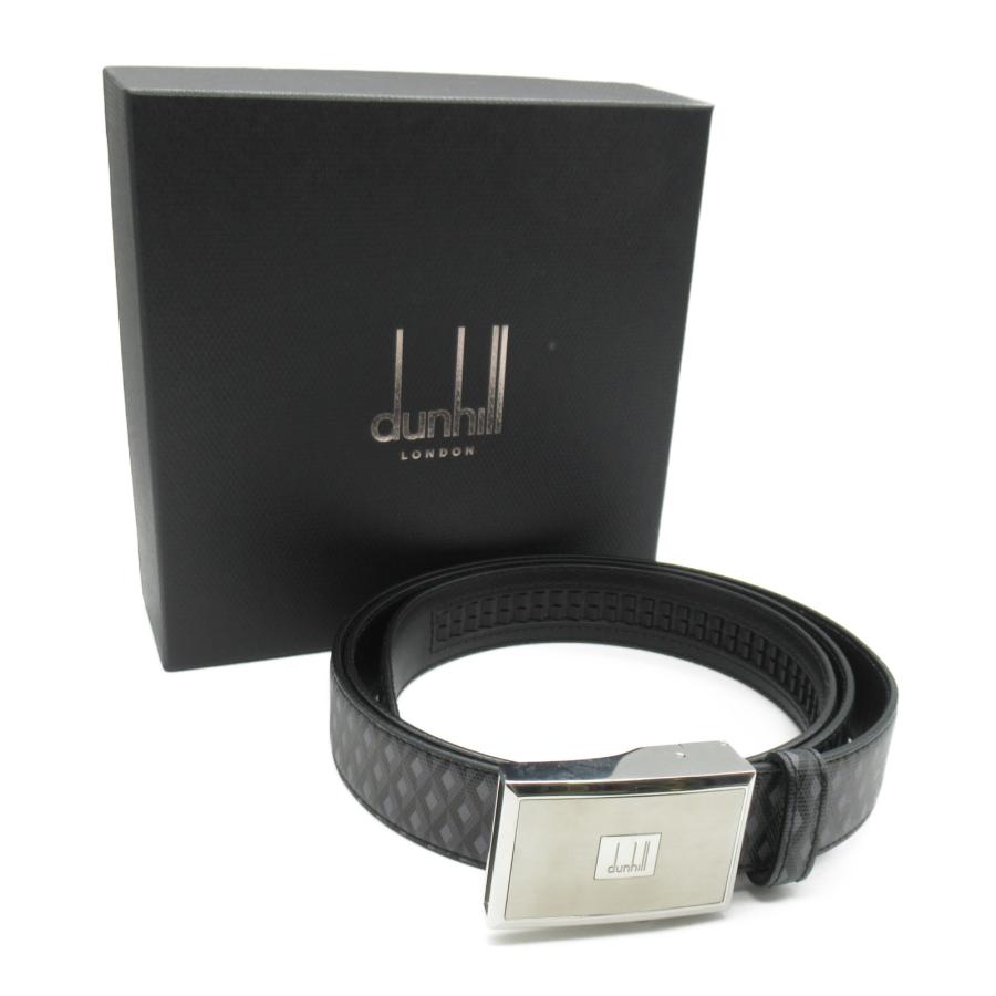 dunhill Dunhill ダンヒル ベルト ブラック系 レザー 中古 dunhill Dunhill ダンヒル ベルト ブラック系 レザー 中古