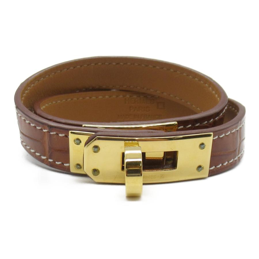 HERMES エルメス ブレスレット ケリーブレスレット ブラウン系 レザー 