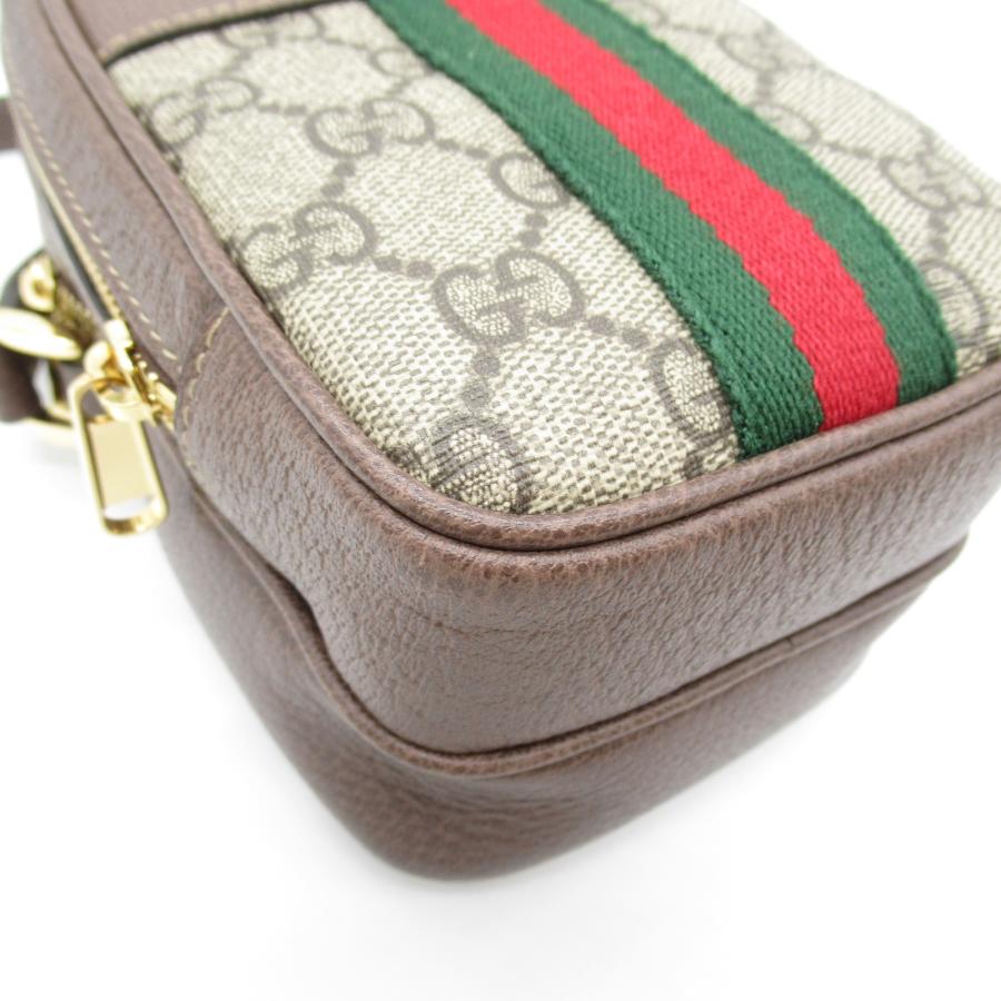 GUCCI グッチ ショルダーバッグ ベージュ系 レザー 中古 GUCCI グッチ ショルダーバッグ ベージュ系 レザー 中古