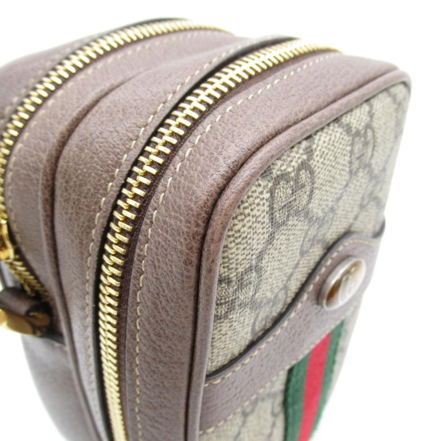 GUCCI グッチ ショルダーバッグ ベージュ系 レザー 中古 GUCCI グッチ ショルダーバッグ ベージュ系 レザー 中古