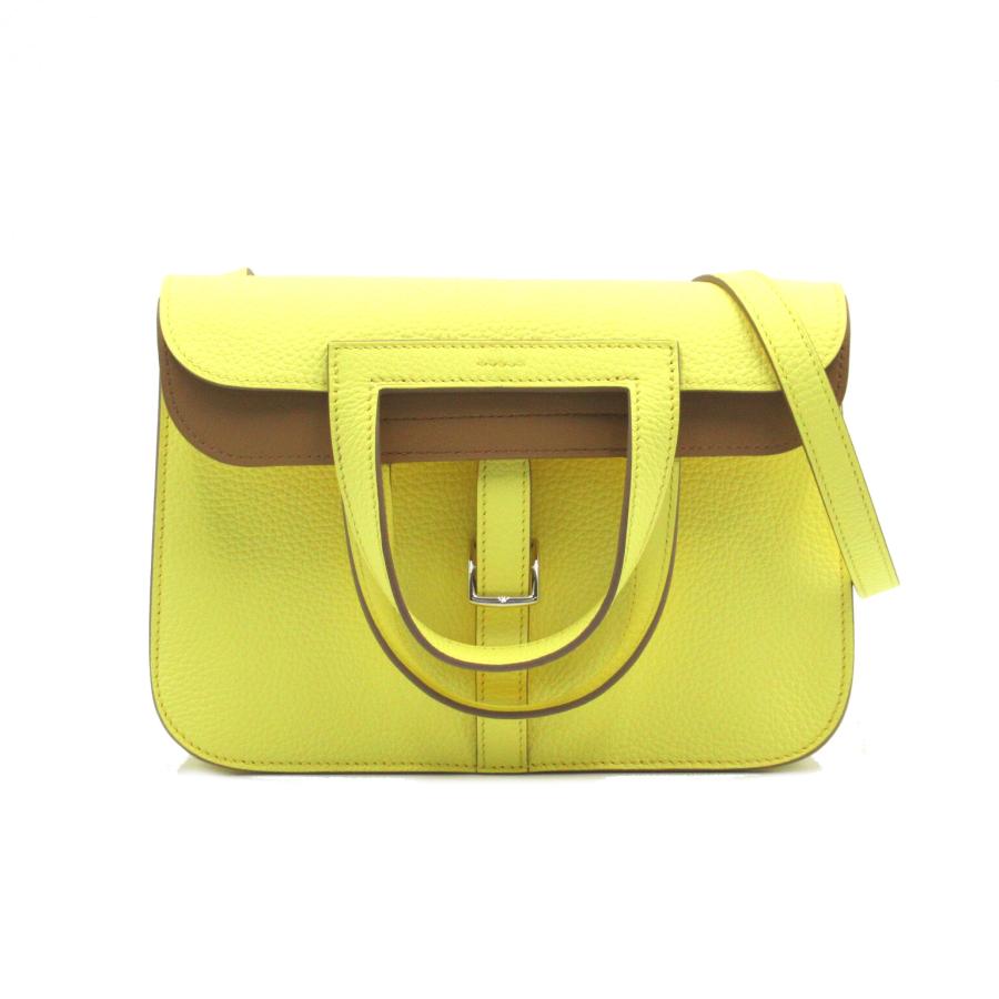 HERMES エルメス 2wayショルダーバッグ アルザン25 イエロー系 カーフ 