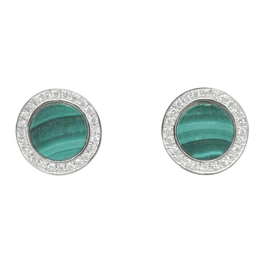 ヴァンドーム青山 マラカイト ダイヤ ピアス ブランドオフ Vendome  