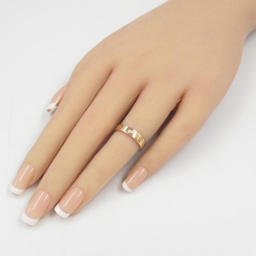 カルティエ ミニラブリング 1Pダイヤ ブランドオフ CARTIER K18PG 