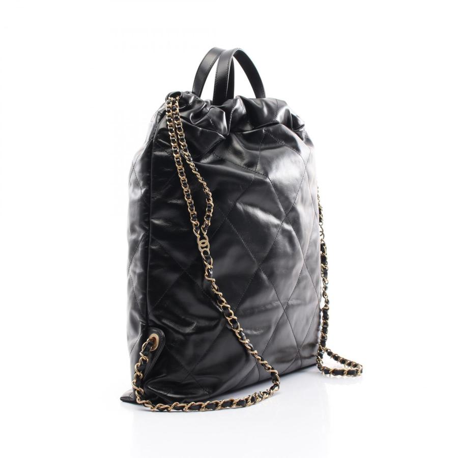 CHANEL シャネル 22 ラージ ブランドオフ レザー リュックサック CHANEL シャネル 22 ラージ ブランドオフ レザー リュックサック
