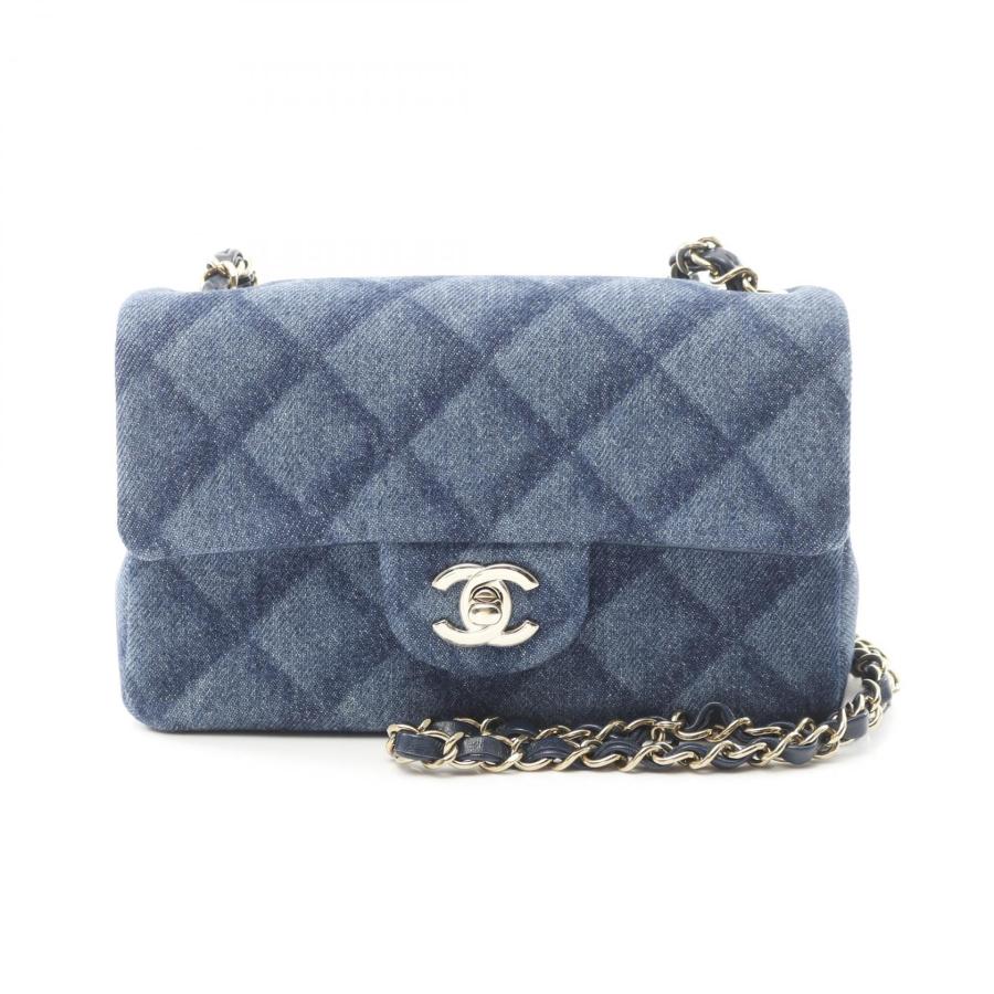 シャネル CHANEL ミニマトラッセ20 ショルダーバッグ バッグ デニム レディース グレー系 / ブラック系 【中古】 CHANEL（シャネル） ミニマトラッセ20 ブランドオフ デニム ショルダー