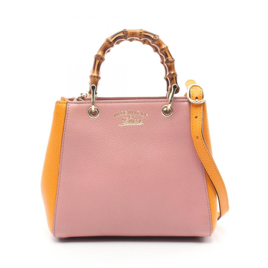 GUCCI グッチ バンブー ミニショッパー ブランドオフ レザー GUCCI グッチ バンブー ミニショッパー ブランドオフ レザー