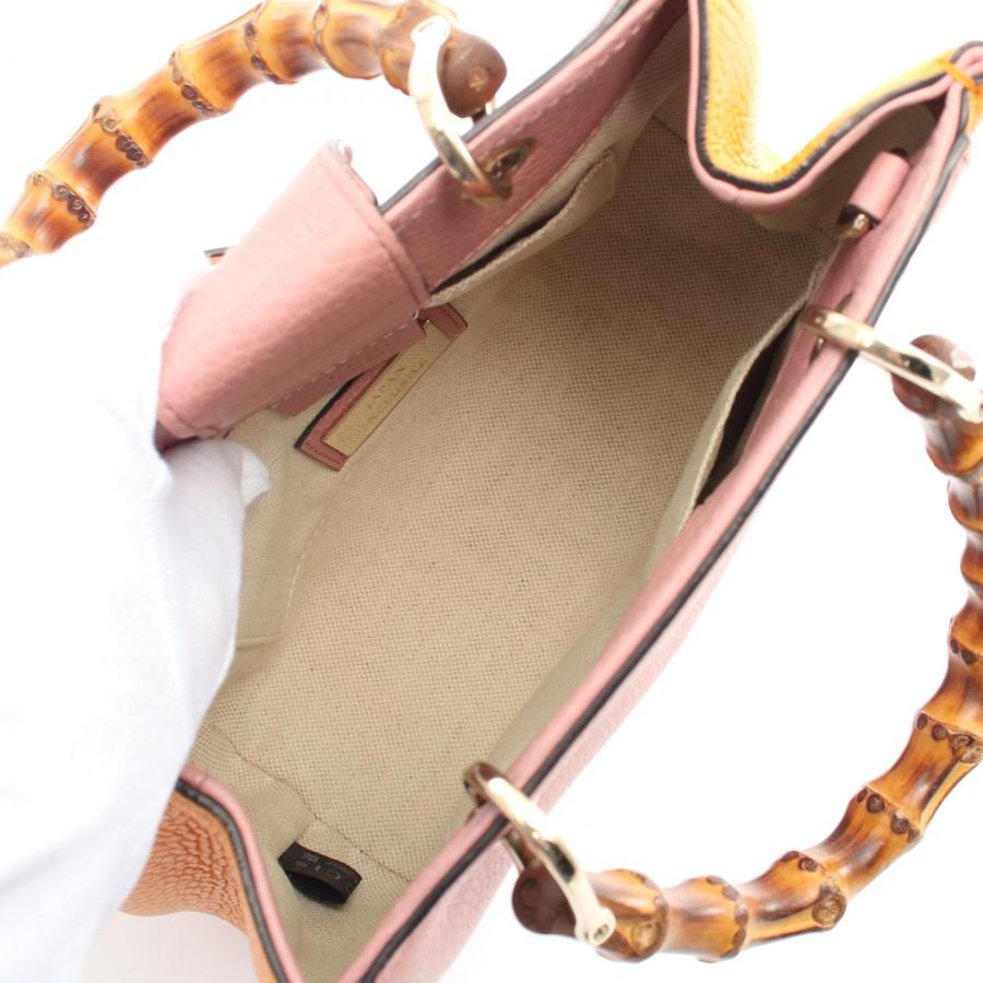 GUCCI グッチ バンブー ミニショッパー ブランドオフ レザー GUCCI グッチ バンブー ミニショッパー ブランドオフ レザー