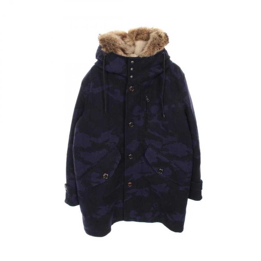 モンクレール MONCLER MINAOUET ダウンジャケット 衣料品 アウター ウール ミンク / ラクーン / ヌートリア メンズ ブラック系 / ネイビー系 RN116347 【中古】 MONCLER（モンクレール） MINAOUET ブランドオフ ウール ダウン