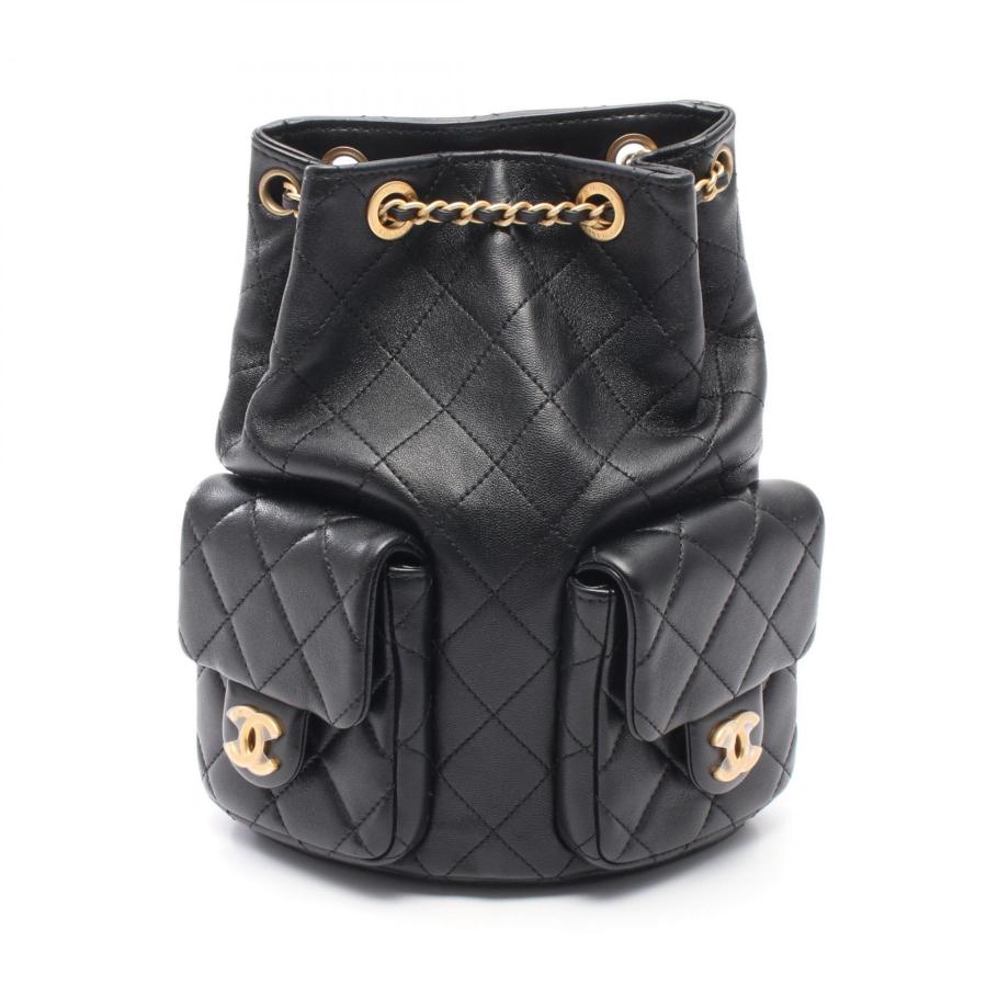シャネル ラムスキンマトラッセリュック メンズ CHANEL（シャネル） マトラッセ ブランドオフ レザー リュックサック