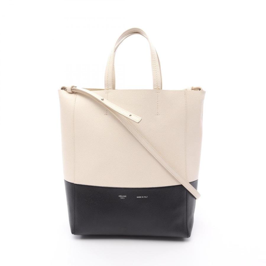 超極美品　セリーヌ　バーティカルカバ　スモール　トートバッグ　ハンド　黒 CELINE（セリーヌ） バーティカル スモール カバ ブランドオフ レザー