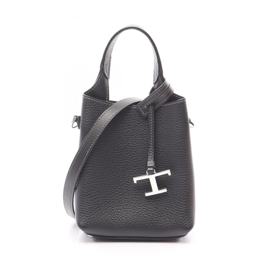 トッズ Tタイムレス マイクロ ブランドオフ TOD'S レザー ハンドバッグ