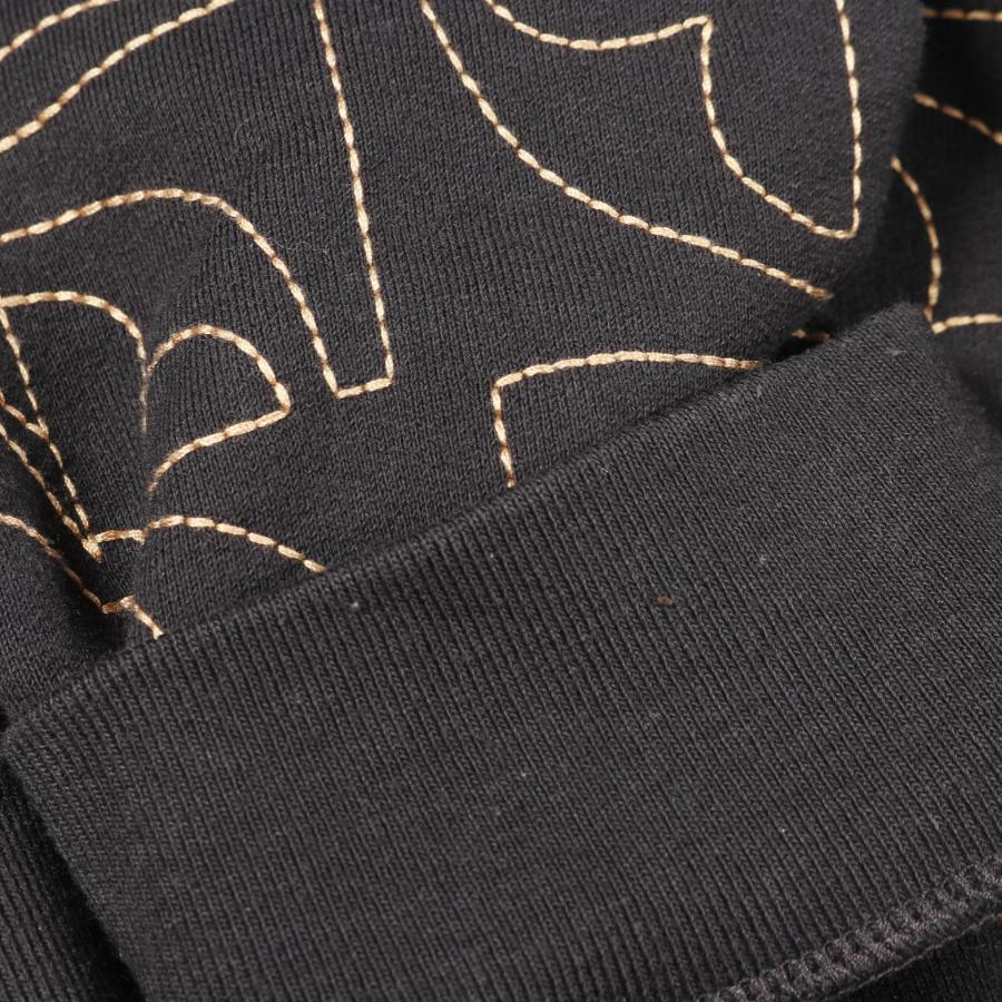 ルイ・ヴィトン LOUIS VUITTON ミュージックライン エンブロイダード スウェット 衣料品 トップス コットン メンズ ブラック系 / ベージュ系 【中古】 LOUIS VUITTON（ルイ・ヴィトン） ミュージックライン エンブロイダー