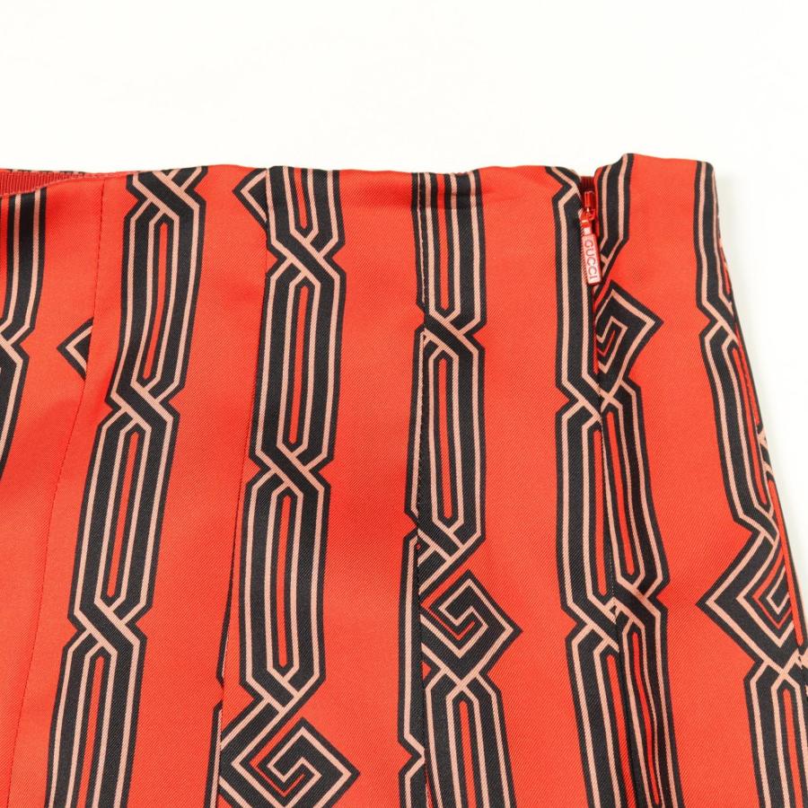 グッチ プリーツ ブランドオフ GUCCI シルク スカート 中古 レディース_4