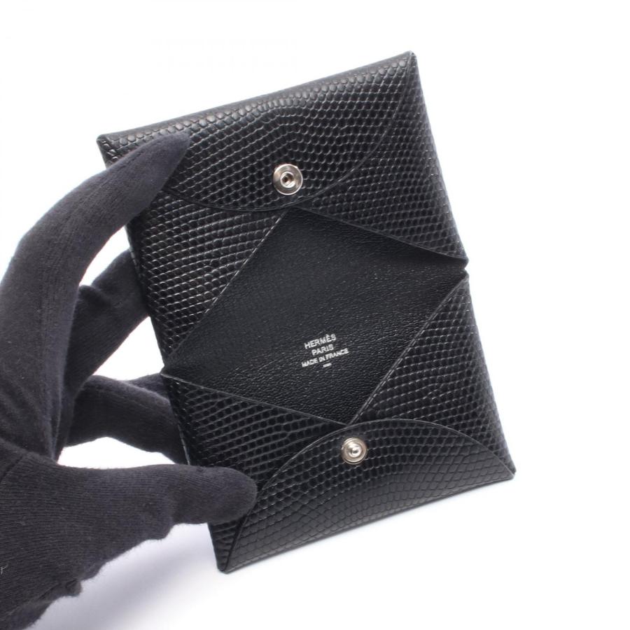 エルメス カルヴィ ブランドオフ HERMES エキゾチックレザー コインケース リザード 中古 レディースの画像