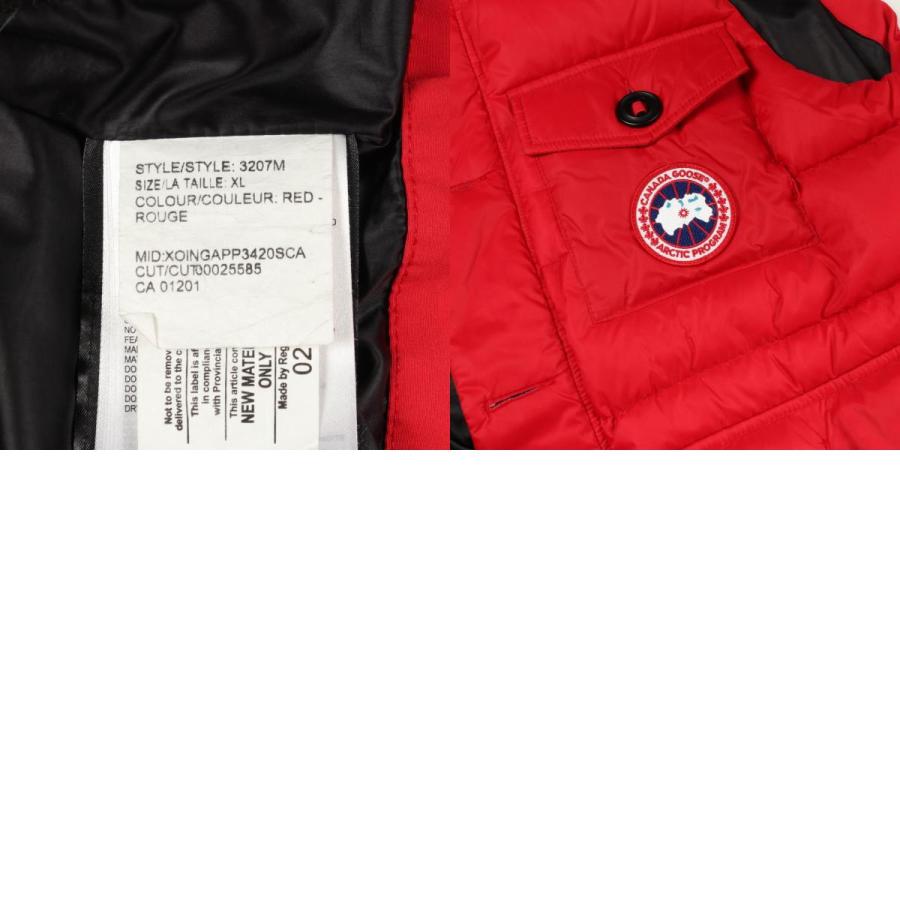 赤いノースリーブダウンベスト カナダロゴ付き 中古・古着通販】CANADA GOOSE (カナダグース) ダウンベスト レッド