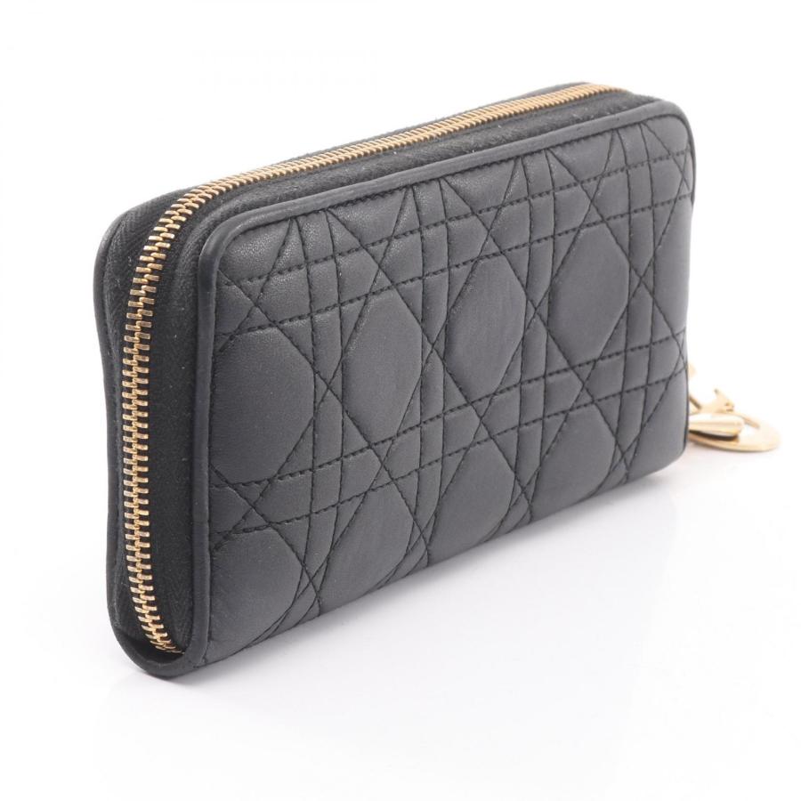 【美品】ChristianDior 長財布 レディディオール カナージュ クリスチャンディオール レディディオール カナージュ ブランドオフ